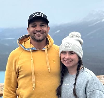 Hopeful adoptive parents enjoying the mountains